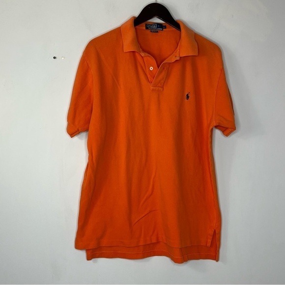 Polo Ralph Lauren Other - Polo Ralph Lauren Size Large Pique Orange Cotton Polo Shirt